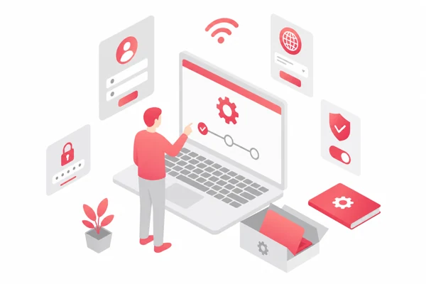 電子カルテ・レセコンとの連携を設定する初期設定のイラスト
